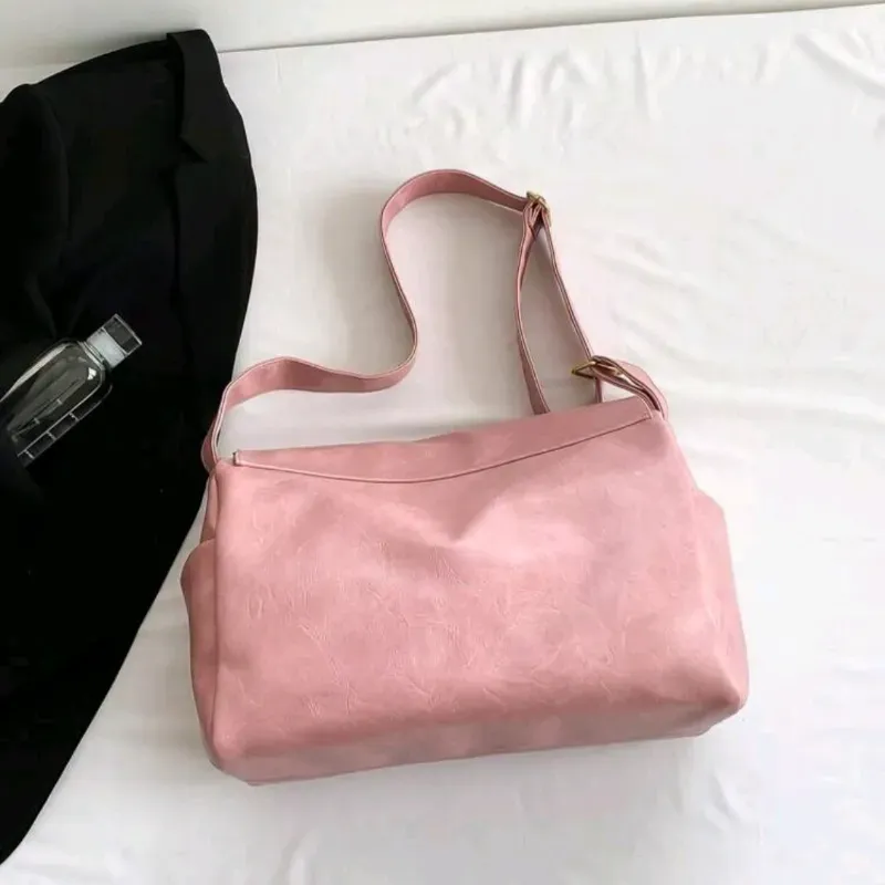 Dedoo Bolso cruzado de cuero vintage/ Rosa