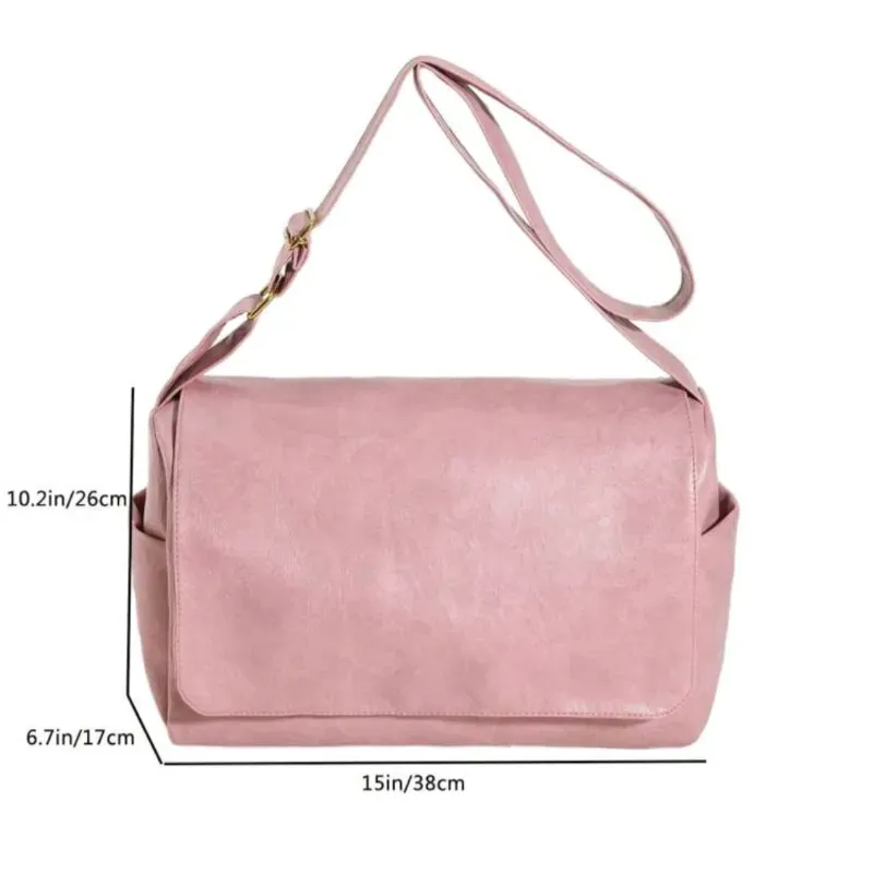 Dedoo Bolso cruzado de cuero vintage/ Rosa