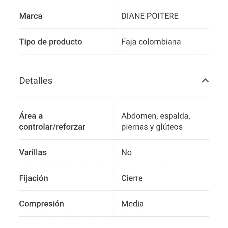 DIANE Poitiere/Faja Colombiana Refuctora