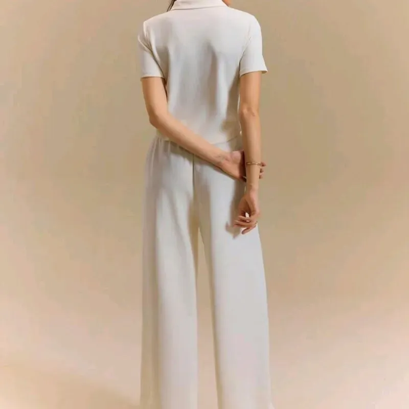 Hanewo Conjunto camisa polo/ pantalón recto