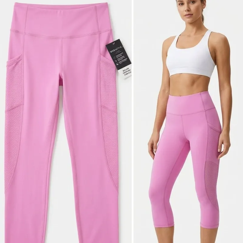 Leggings Capri "Pink Mesh"