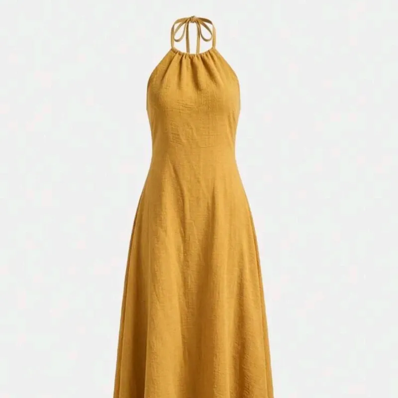 Maxi Vestido halter/ Amarillo