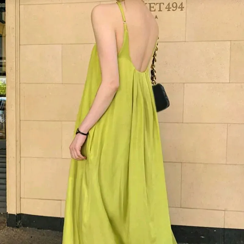 Maxi vestido suelto/ Verde 💚