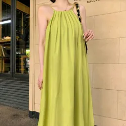 Maxi vestido suelto/ Verde 💚