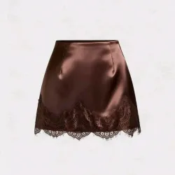 Mini falda Lencera/ Marrón