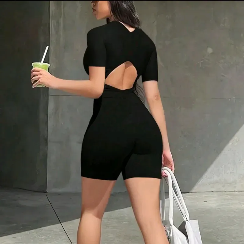 Mono deportivo corto/ Negro