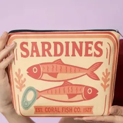 Neceser con Diseño Vintage de Sardinas