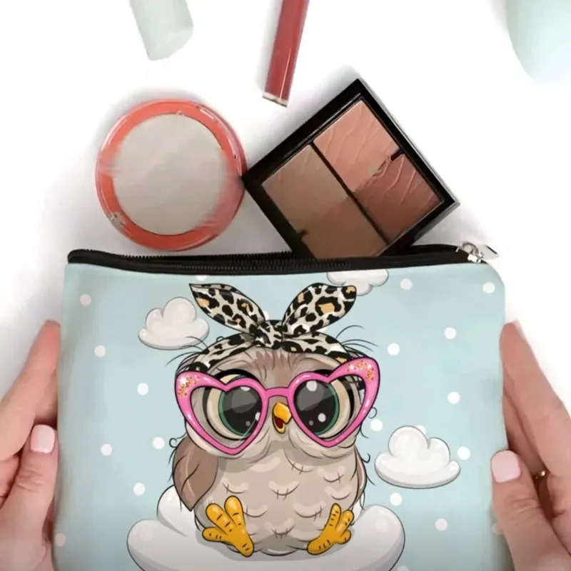 Organizador de cosméticos/estampado de búho