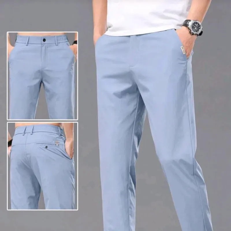 Pantalón recto/Neblina azul