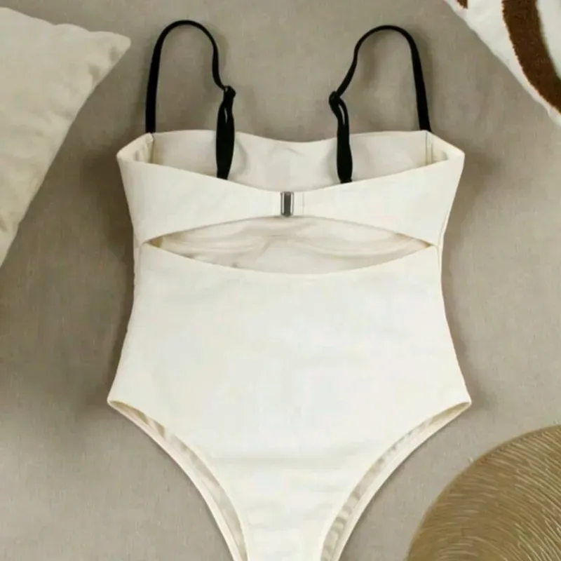 Polovedo traje de baño/Blanco