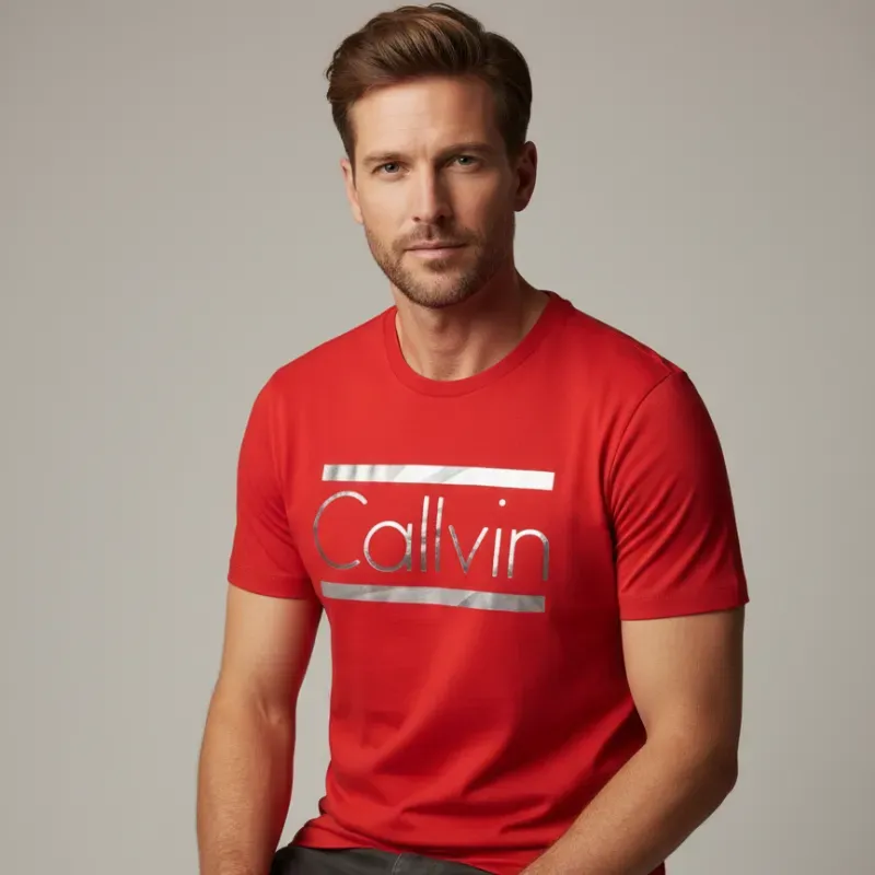Pullover Casual de Hombre Calvin-Rojo 