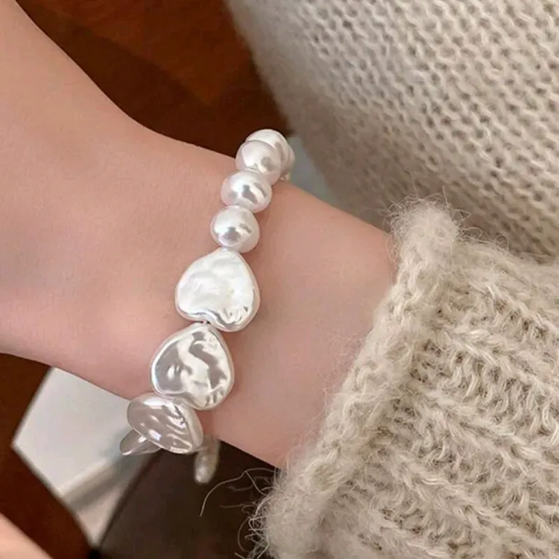 Pulsera cuencas imitación perlas