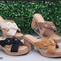 Sandalias tacon cuadrado