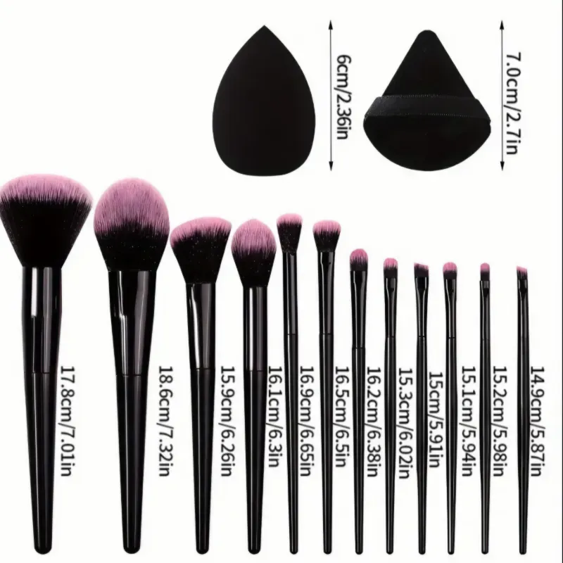 Set de Brochas/ Negro-rosa