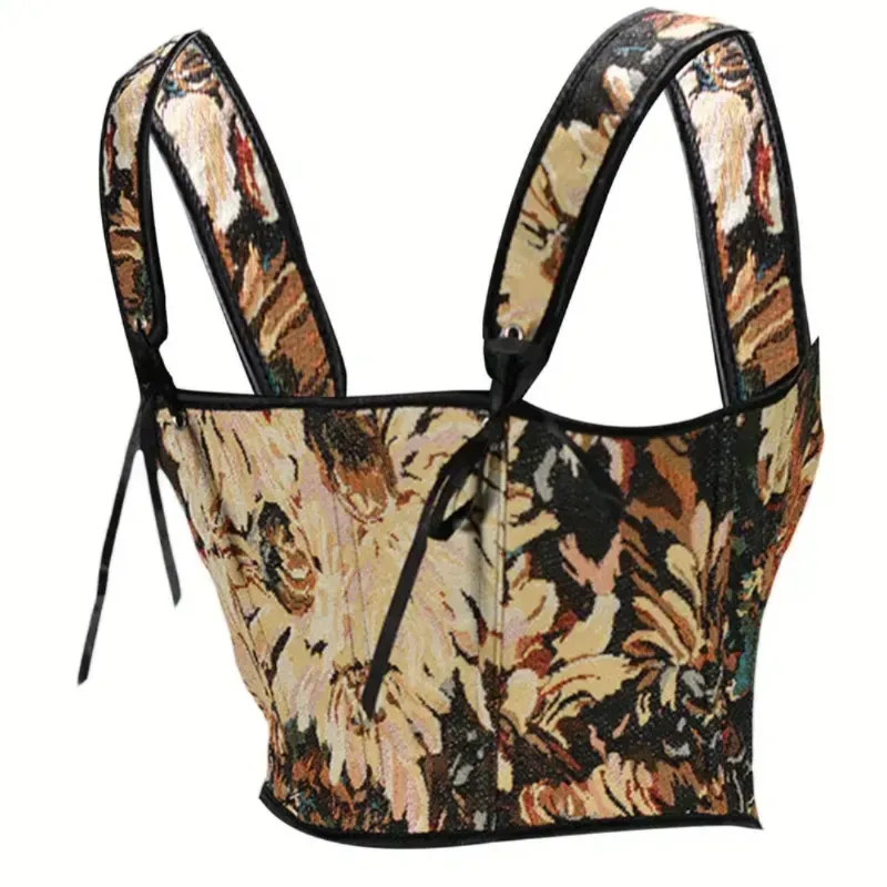 Top de corsé floral