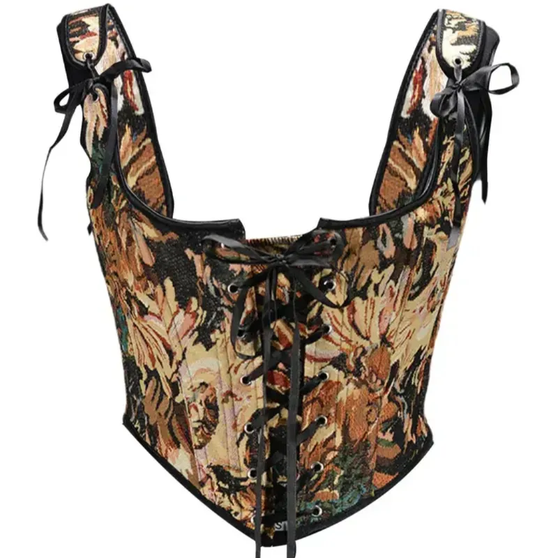 Top de corsé floral