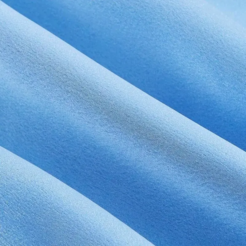 Vestido azul asimétrico/ Satén