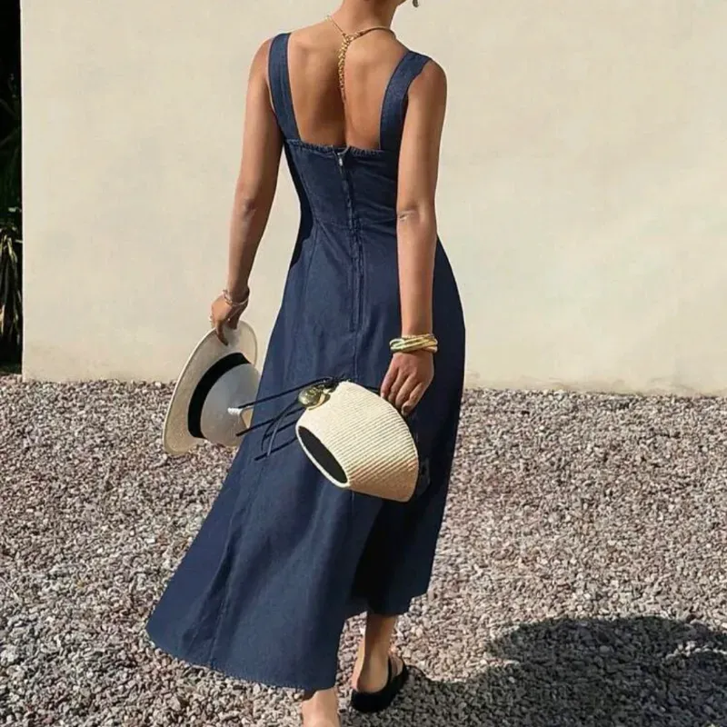 Vestido de mezclilla/ Tirantes anchos