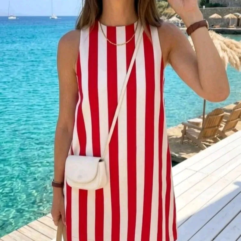 Vestido estilo A-line/ Rojo