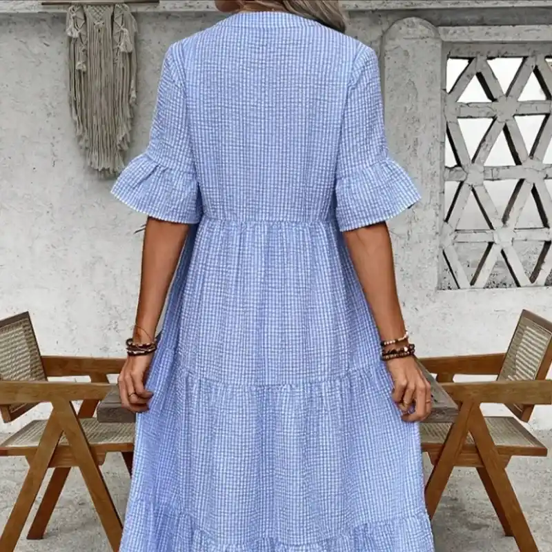 Vestido "Gingham Sky"