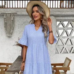 Vestido "Gingham Sky"