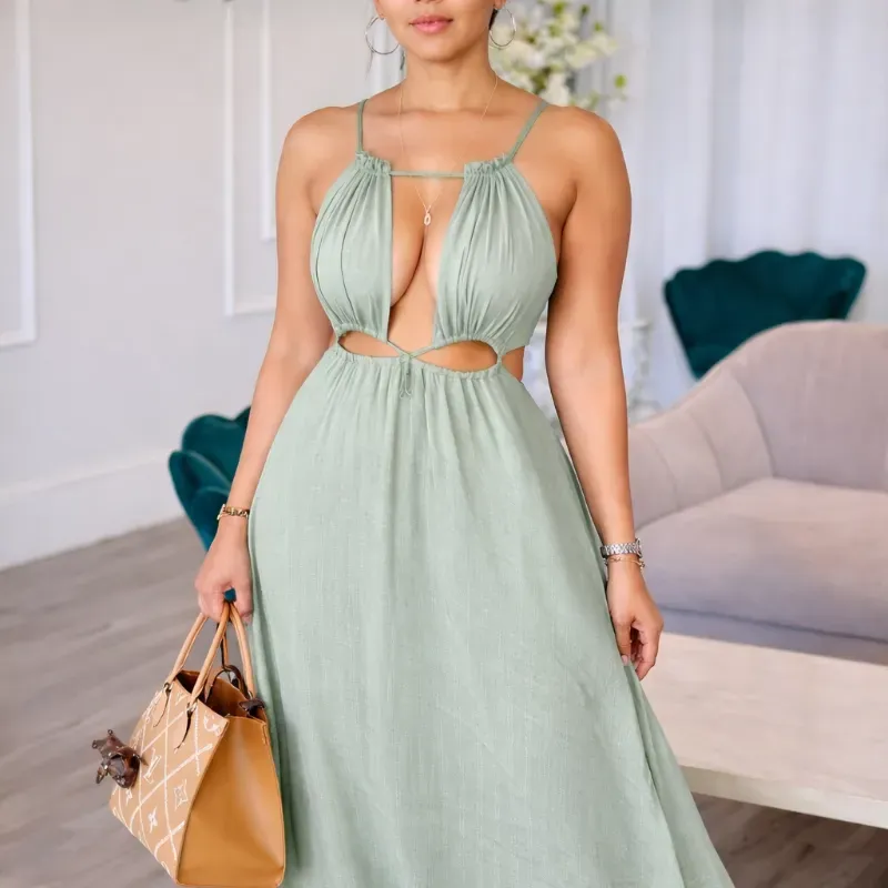 Vestido Halter/ Menta