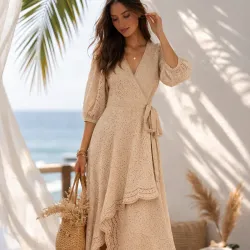 Vestido KiMONO maxy/ Beige