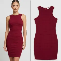 Vestido Marsala Rib/ Burdeos