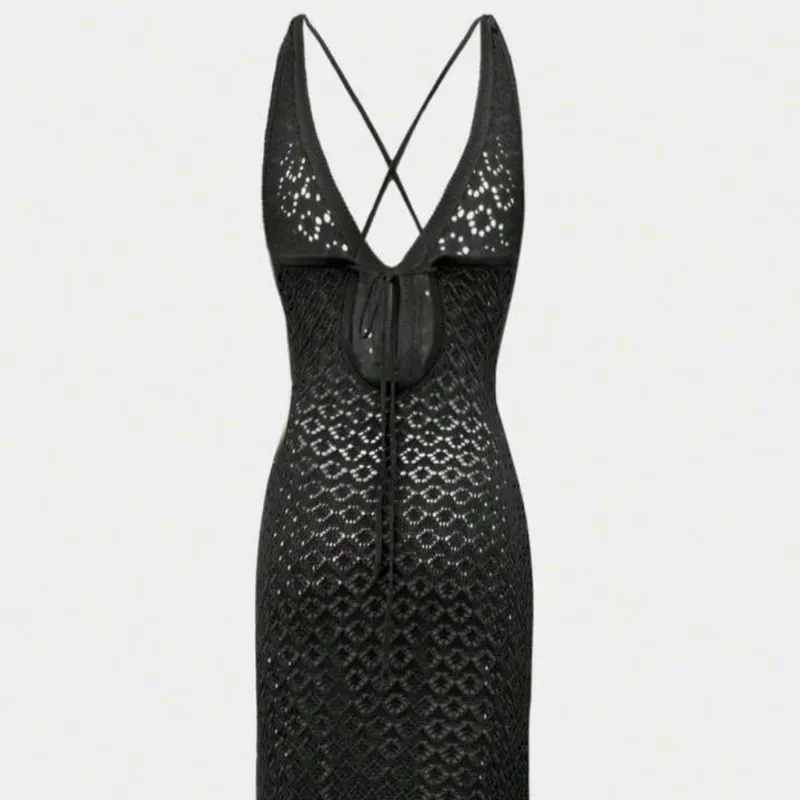 Vestido Maxi de punto/ Negro