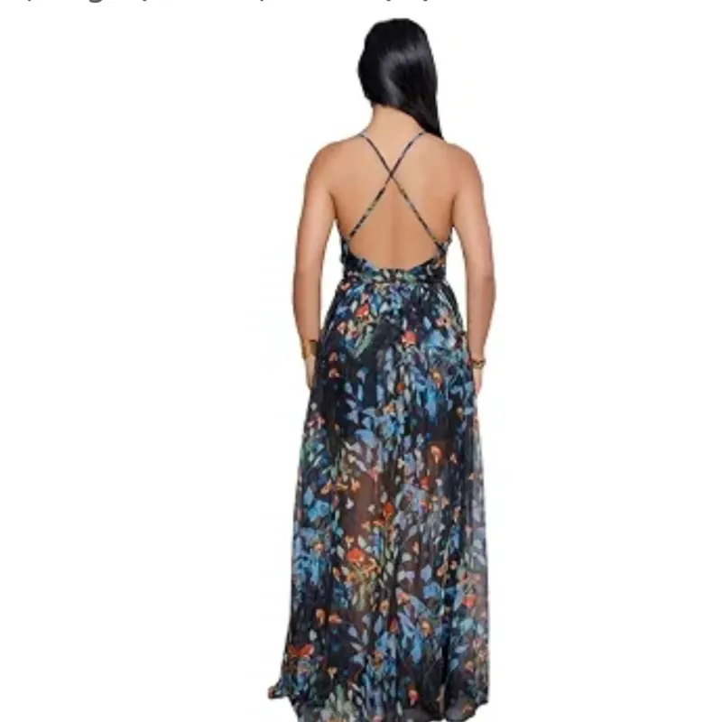 Vestido Maxi Ocean Print