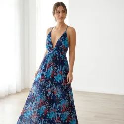 Vestido Maxi Ocean Print
