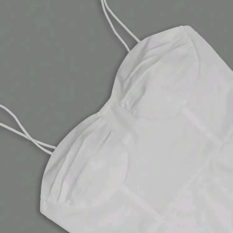 Vestido maxi tirantes/ Blanco