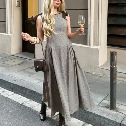 Vestido Medi a Cuadros "Sienna Plaid"