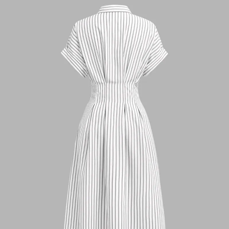 Vestido Midi A-Line Rayas