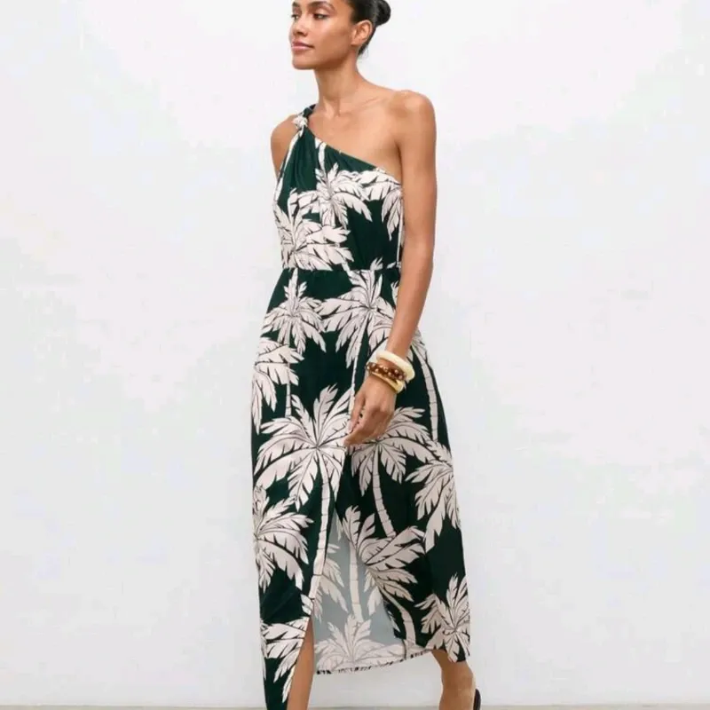 Vestido midi estampado/ Palmeras🌴