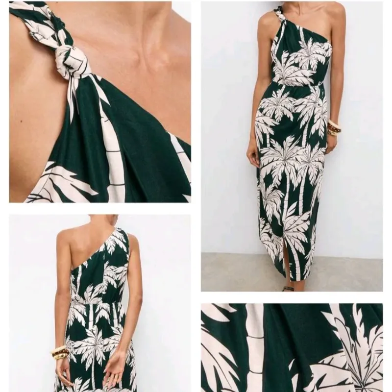 Vestido midi estampado/ Palmeras🌴