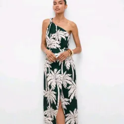 Vestido midi estampado/ Palmeras🌴