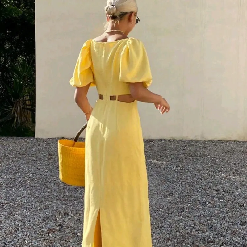 Vestido midi/ Yellow