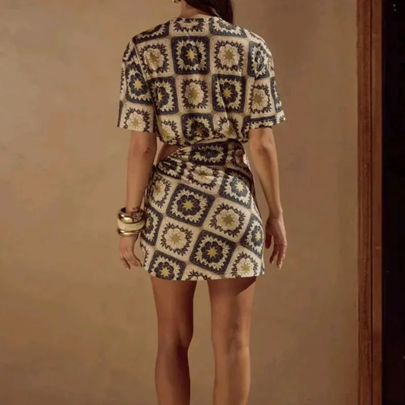 Vestido mini estampado floral