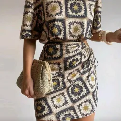 Vestido mini estampado floral