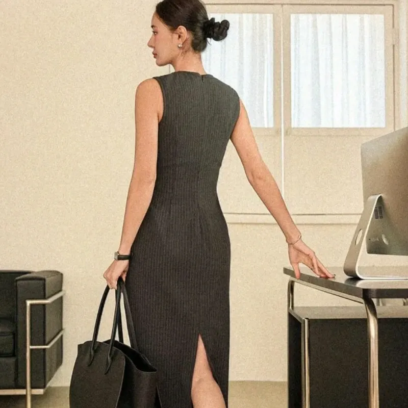 Vestido Pinstripe Boss Luxe