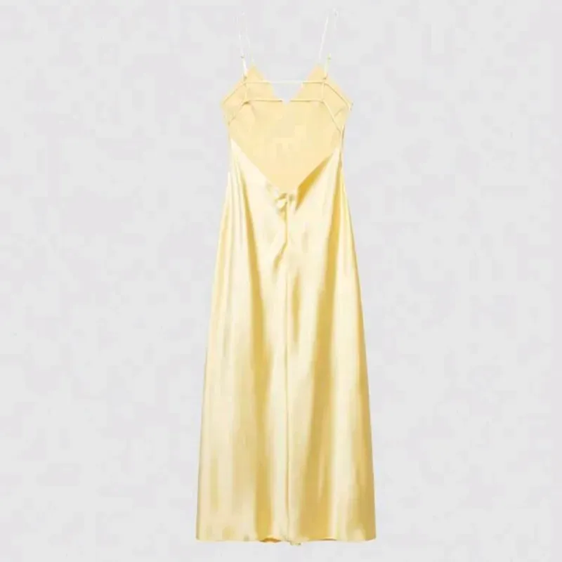 Vestido Satén/ Amarillo 