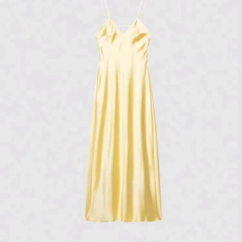 Vestido Satén/ Amarillo 
