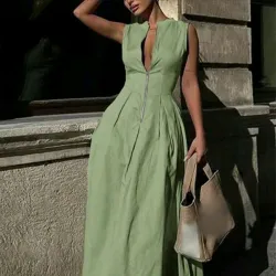 Vestido zipper Verde 💚