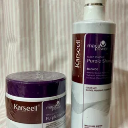 Juego de Shampoo y Tratamiento Karseell Purple Hair Mask