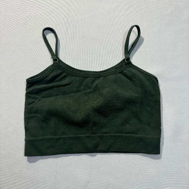 Top Verde Olivo de Tirantes GYM Canalé