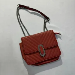 Cartera Rojo Vino Asa Larga Cadena