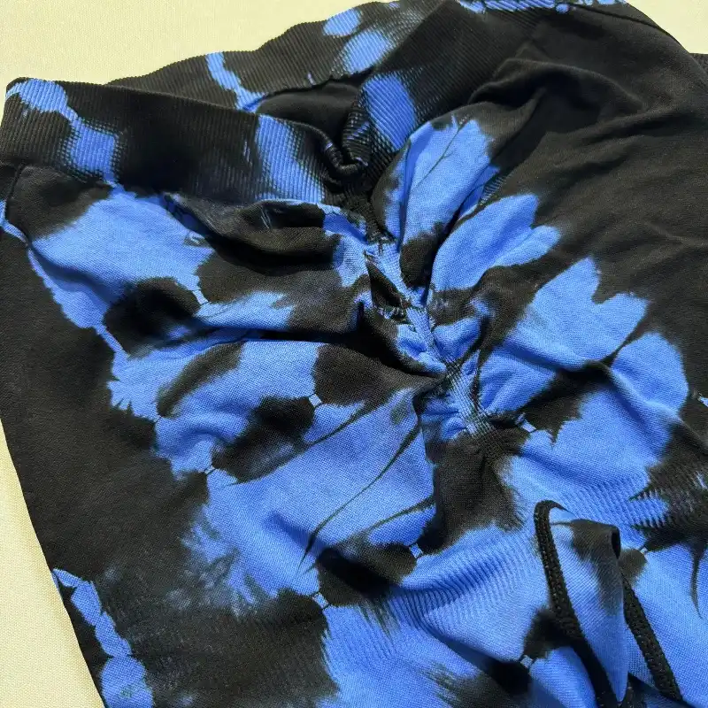 Licra Larga Estampada Negra y Azul