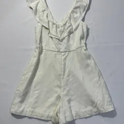 MonoShort Blanco con Vuelos en Hombros