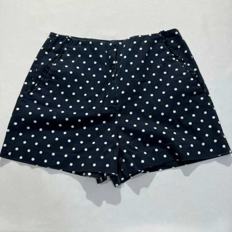 Short Azul de Lunares Bolsillos con Vuelos